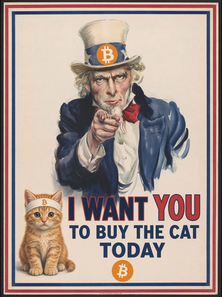Buy The Cat meme — Uncle Sam I Want You To Buy The Cat Today poster